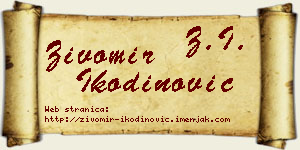 Živomir Ikodinović vizit kartica